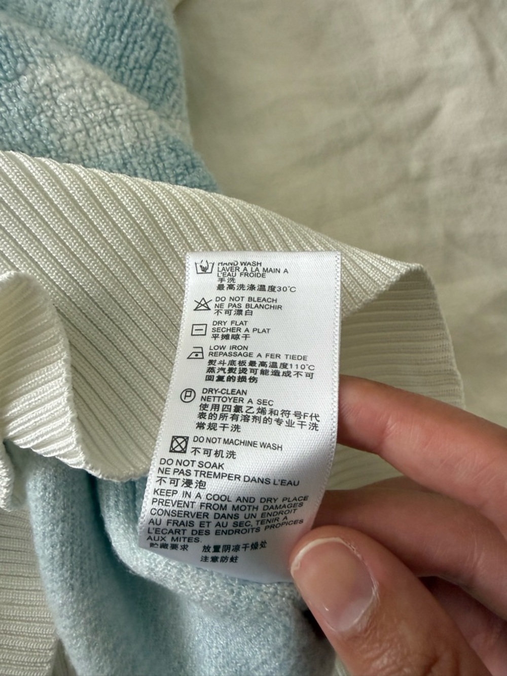 Alexander Wang Towel Gingham Polo Top in Oxford Blue & White - Picture 12 of 12